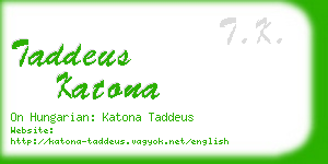 taddeus katona business card